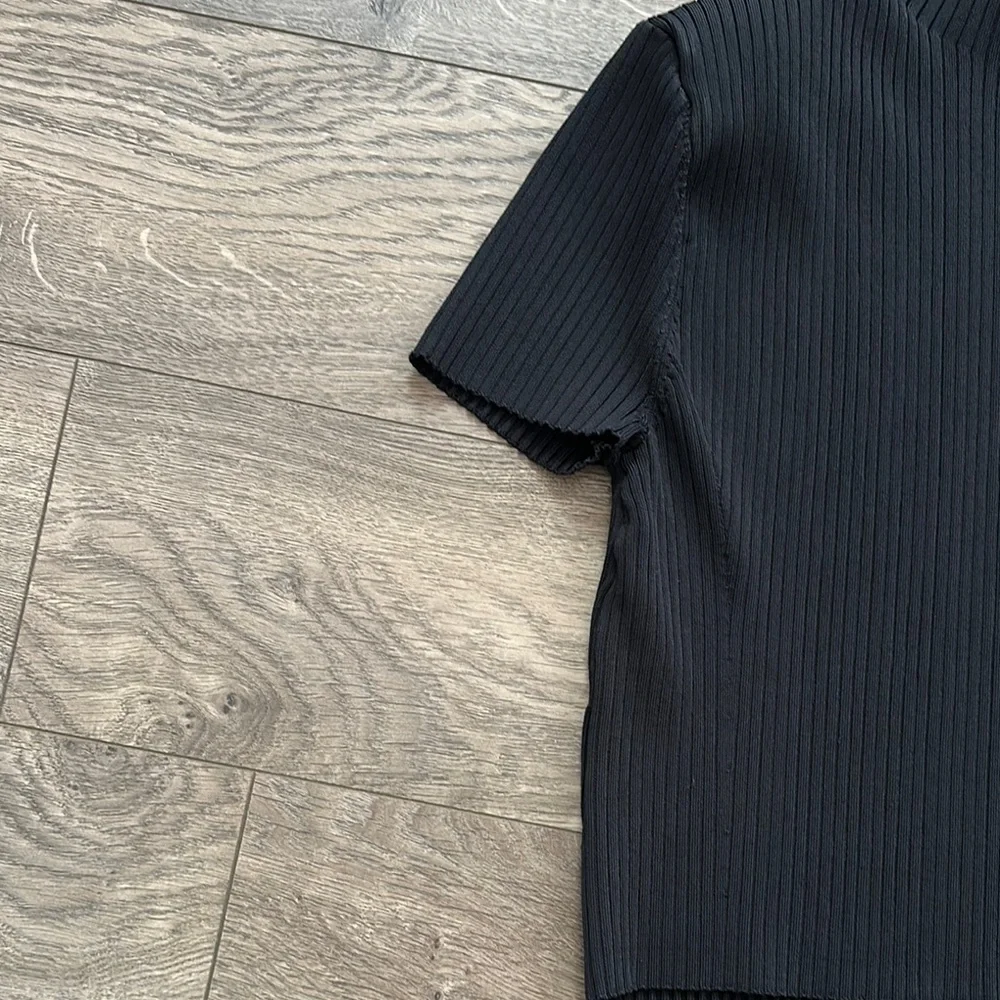 Zara Black Ribbed Two-Piece Set - Picture 3 of 4